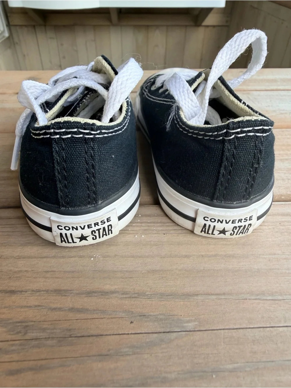 Converse Black and White Kids Low Top Sneakers